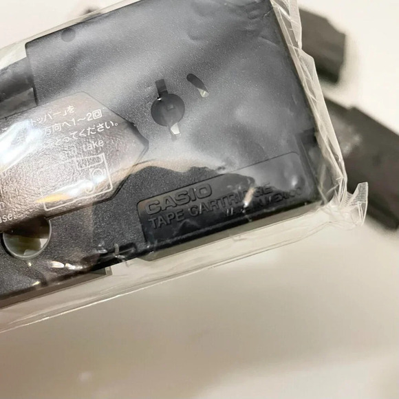 9mm Black Ink White  Tape Casio XR-9WE Label Tape Lot of 5 - Picture 9 of 12